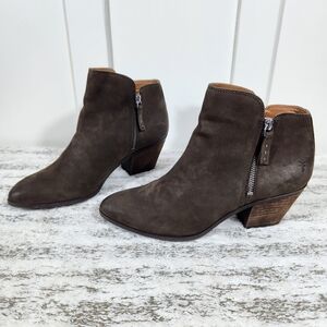 Frye Dark Brown Leather Booties